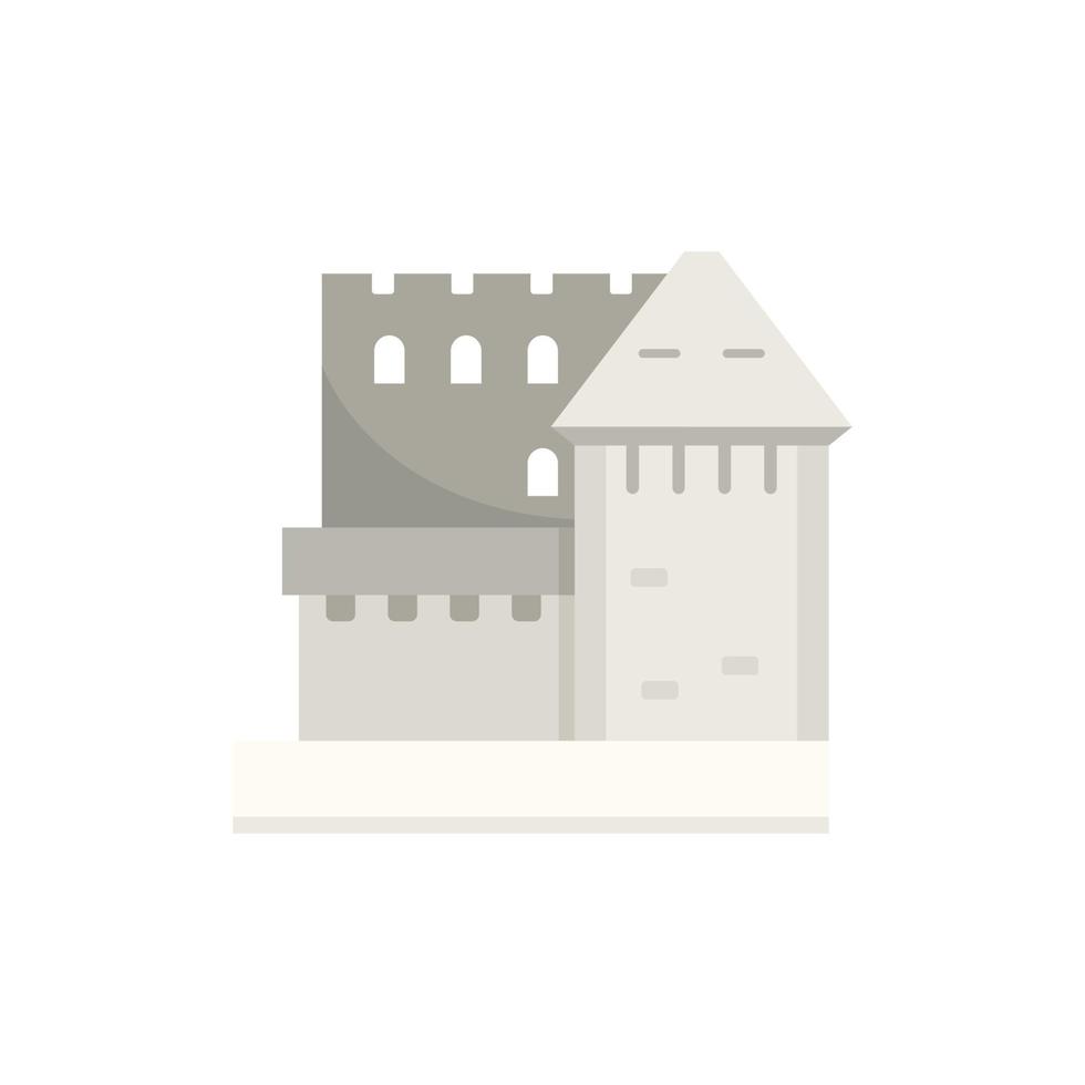 Slovenia castle icon flat vector. Travel poster vector