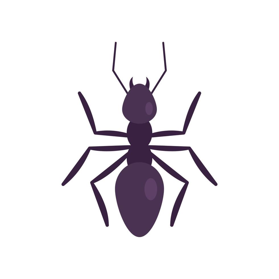 icono de hormiga natural, tipo plano vector