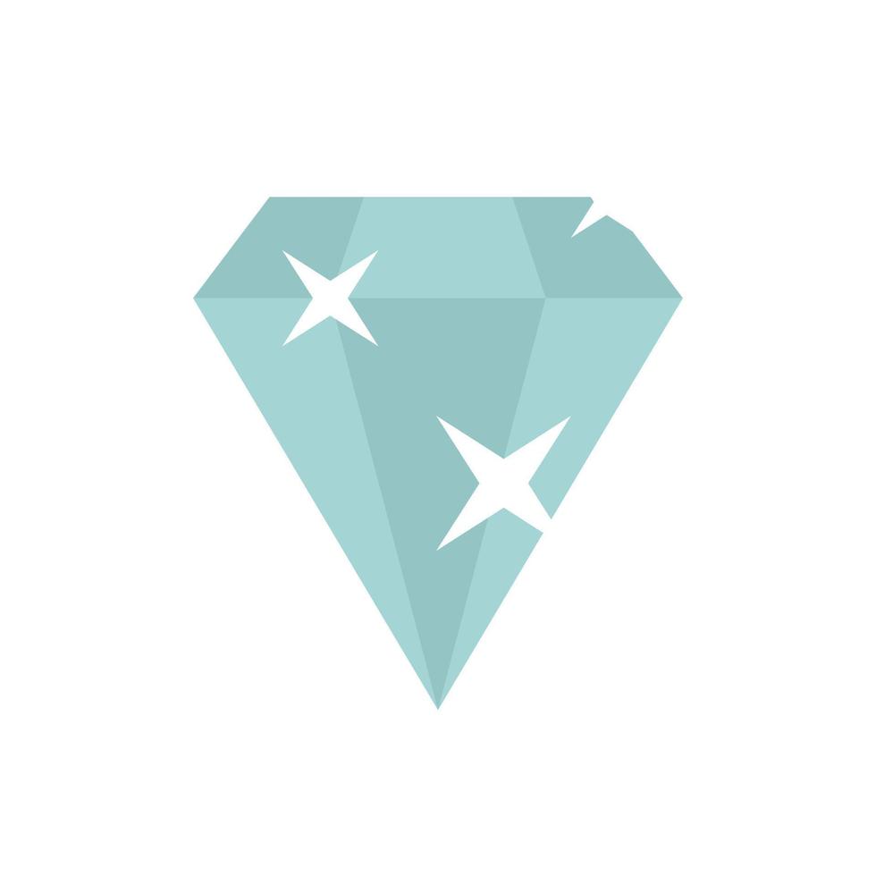 Bonus diamond icon, flat style vector