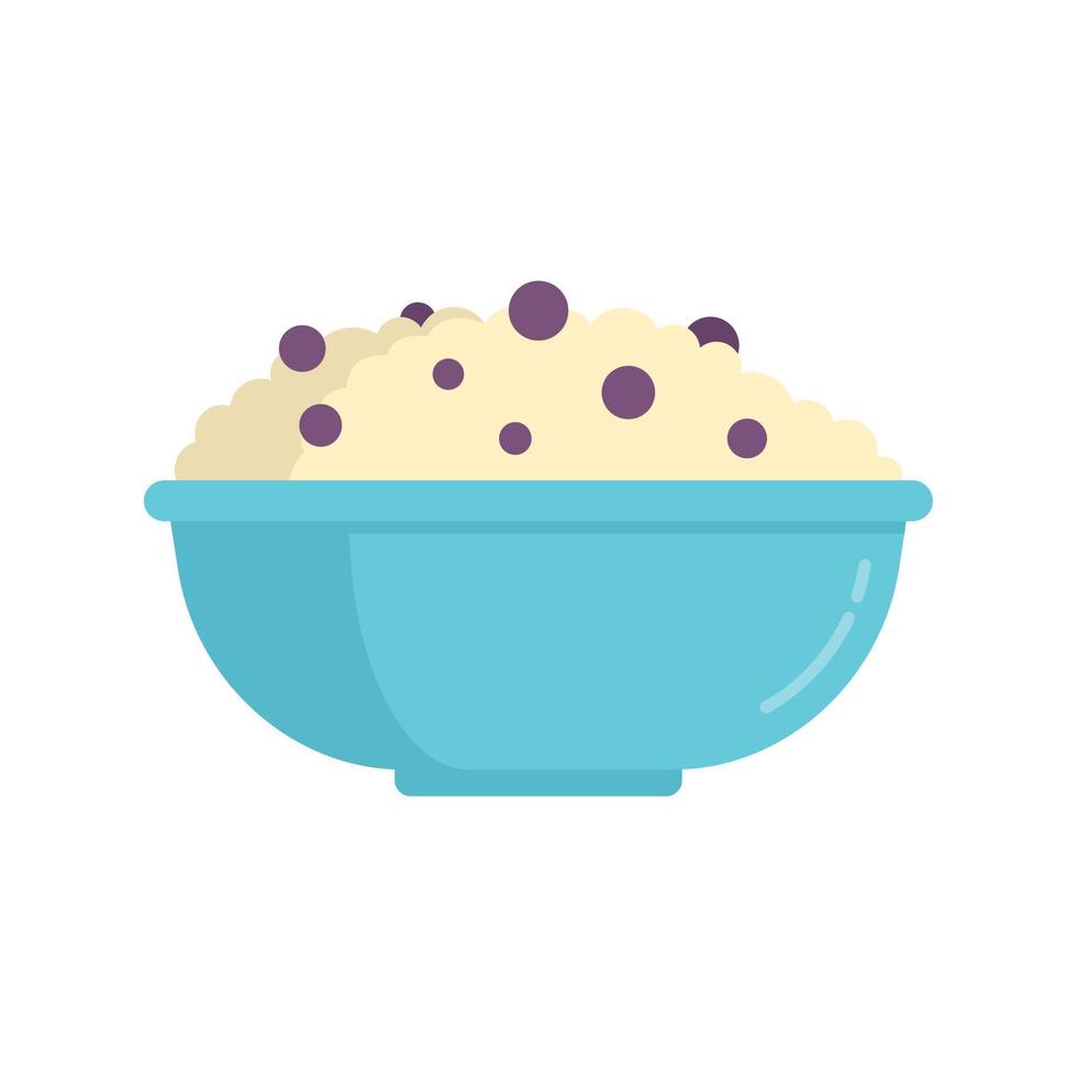 Rise bowl icon, flat style vector