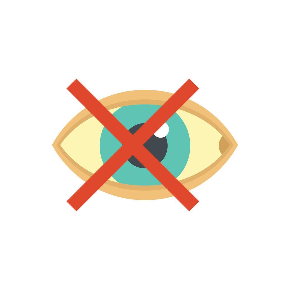 Blind eye icon, flat style vector