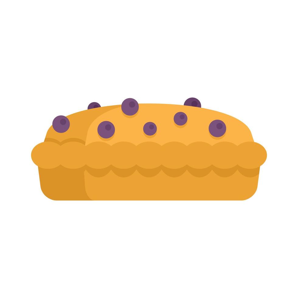 Berry cake icon, flat style vector