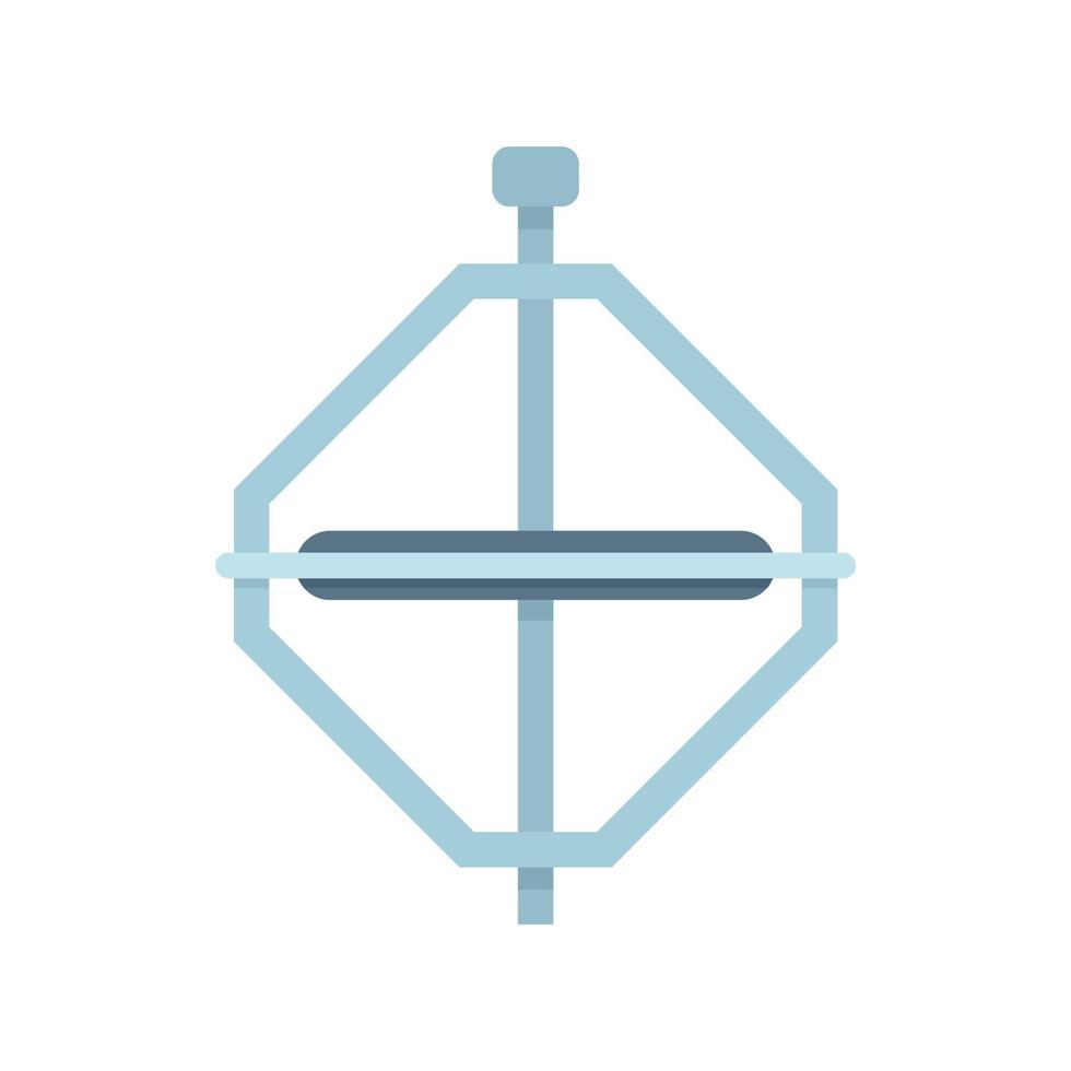 Steel gyroscope icon flat vector. Sensor stand vector