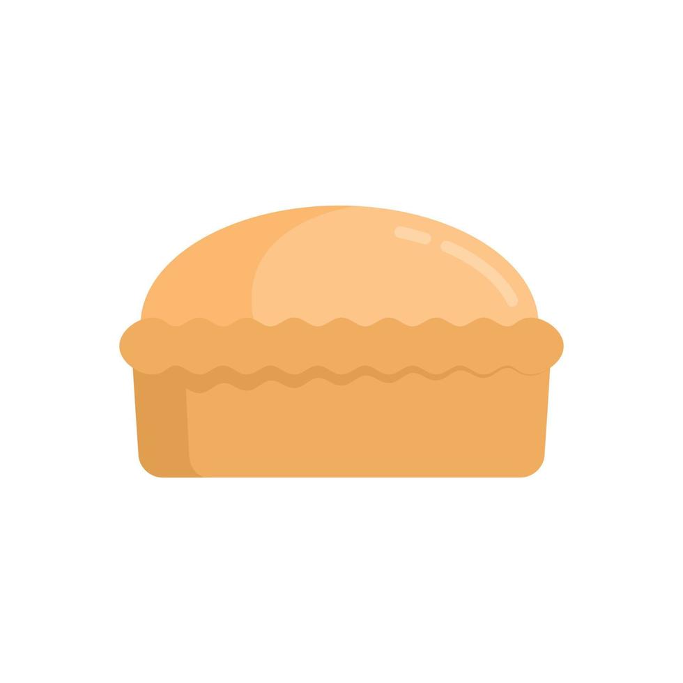 Homemade bread icon, flat style vector