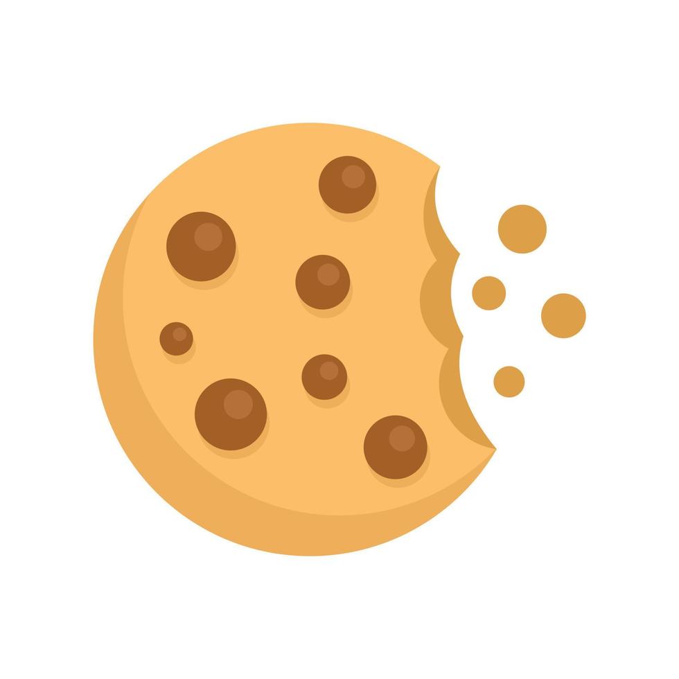 Cookie icon, flat style vector
