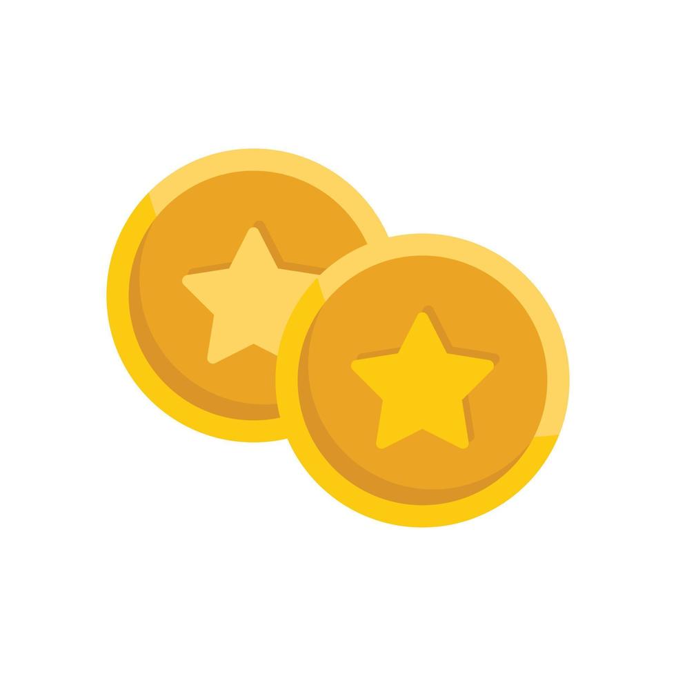 Sale bonus coins icon, flat style vector