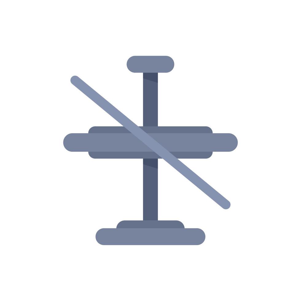 vector plano de icono de giroscopio de metal. orientación del acelerómetro