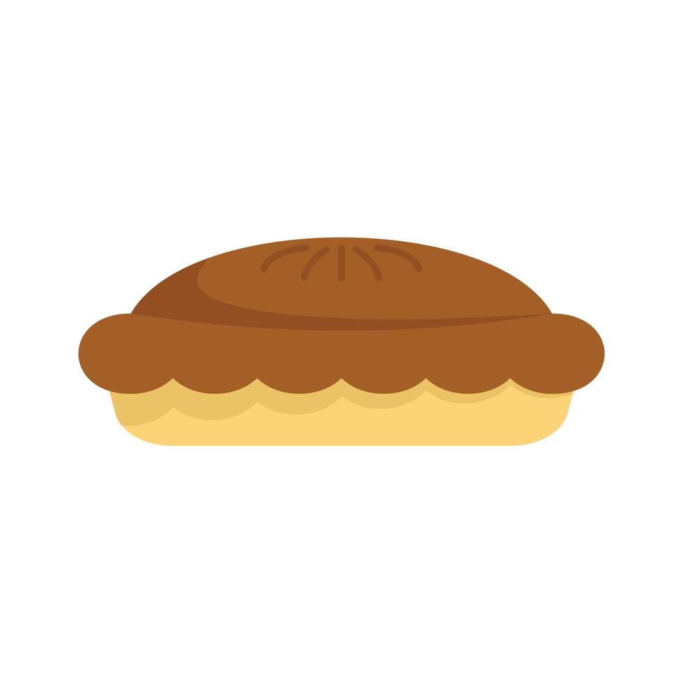 icono de pastel de chocolate, estilo plano vector