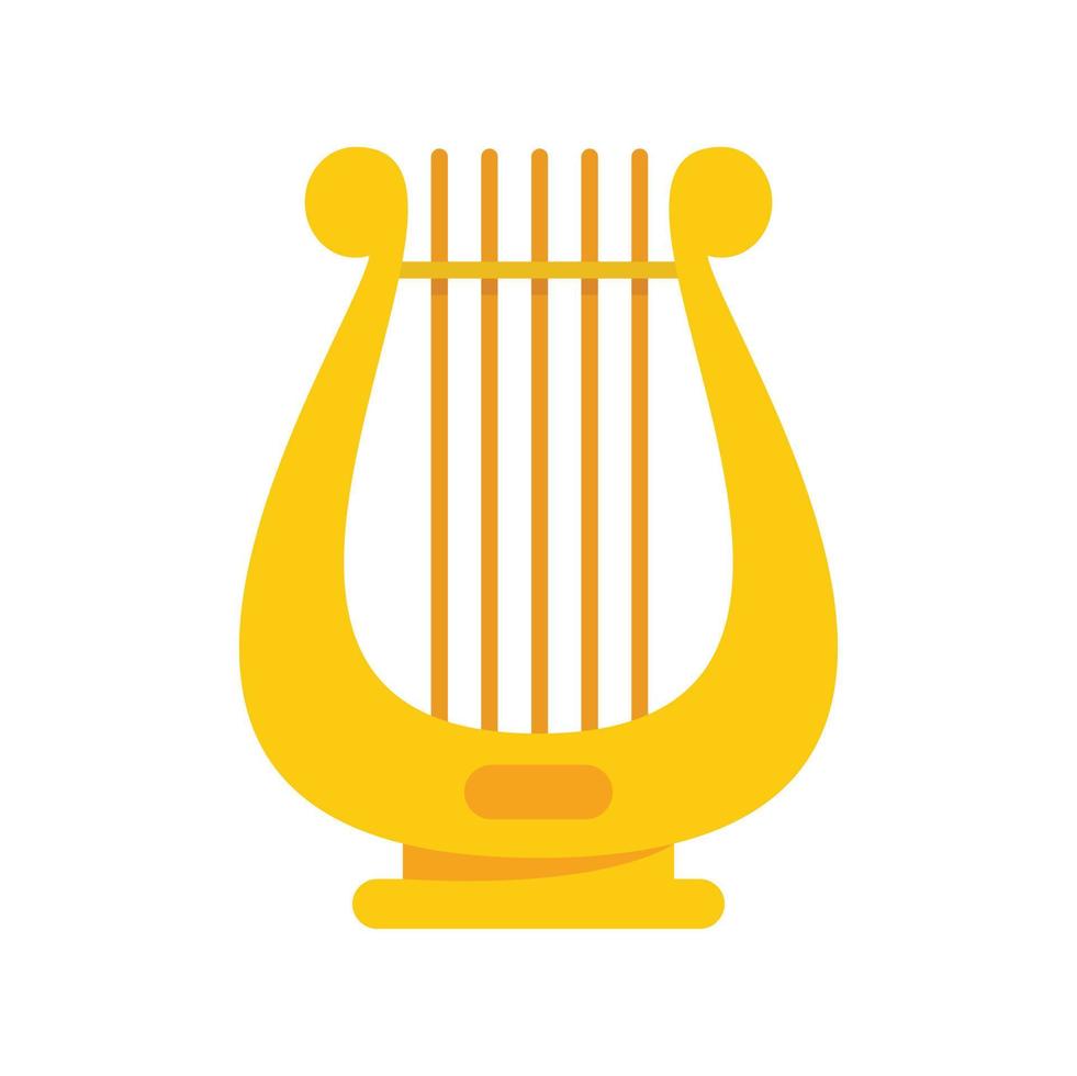 Harp icon flat vector. Irish lyre vector