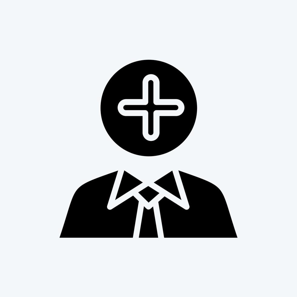 Icon Positive Thoughts. related to Psychological symbol. glyph style. simple illustration. emotions, empathy, assistance vector