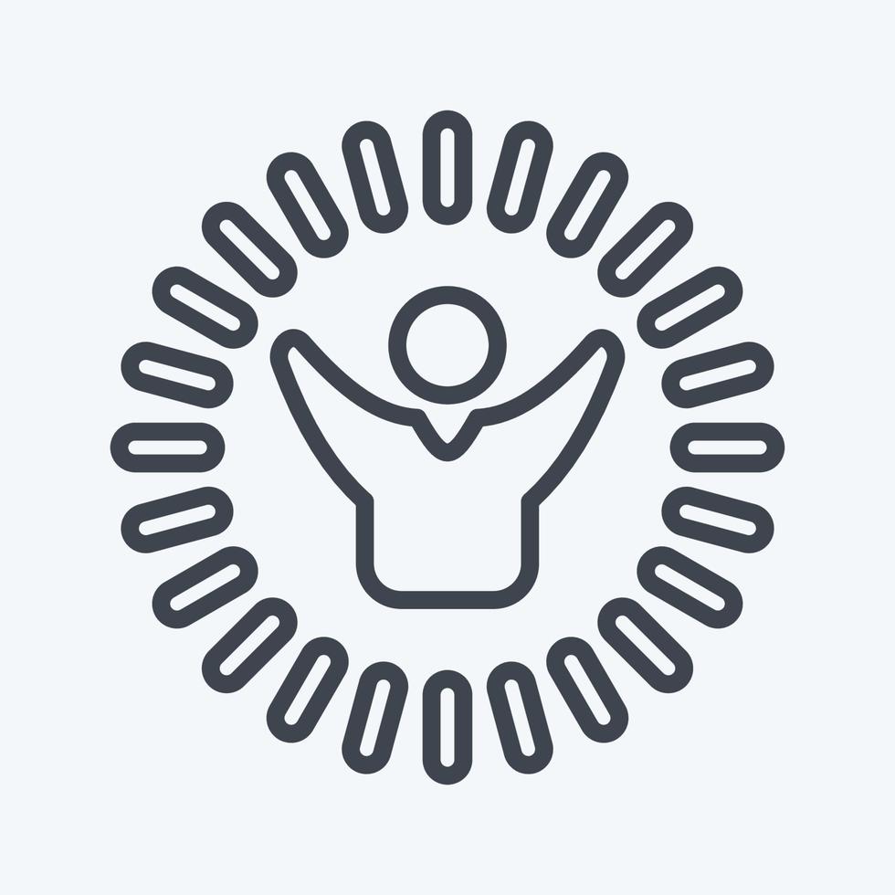 Icon Optimism and Happines. related to Psychological symbol. line style. simple illustration. emotions, empathy, assistance vector