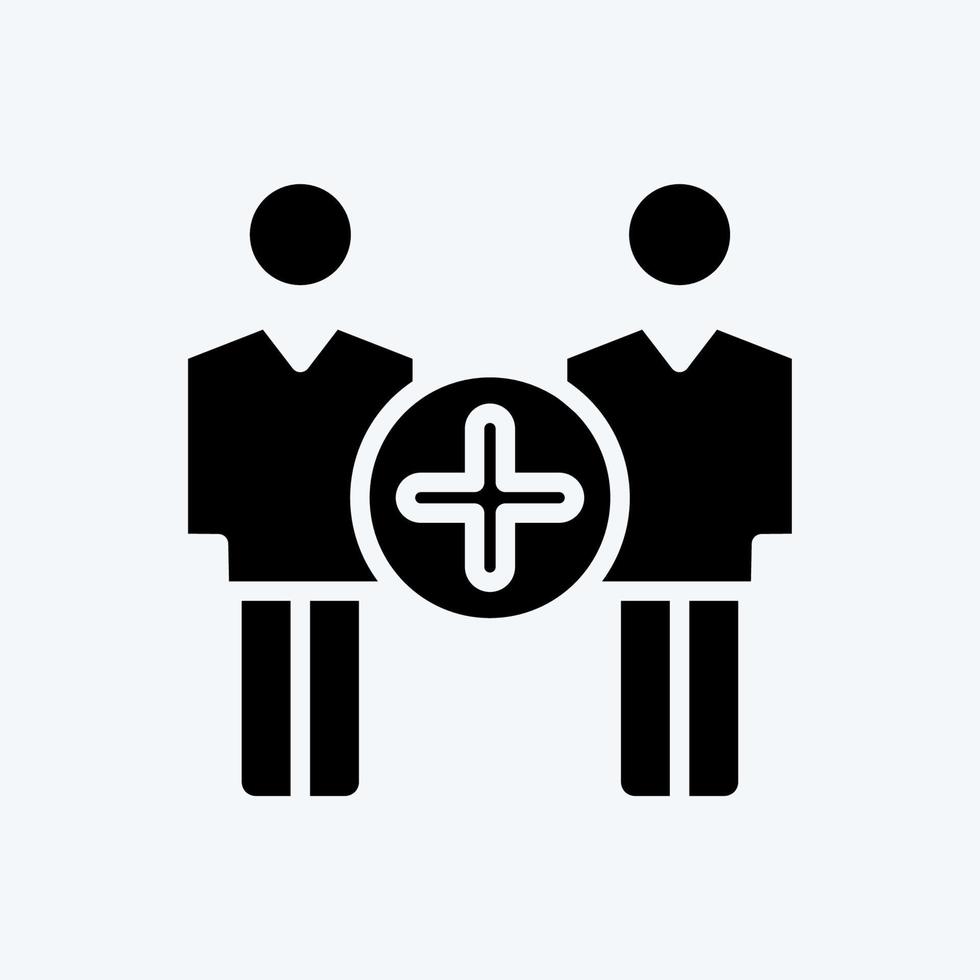 Icon Better Communication. related to Psychological symbol. glyph style. simple illustration. emotions, empathy, assistance vector