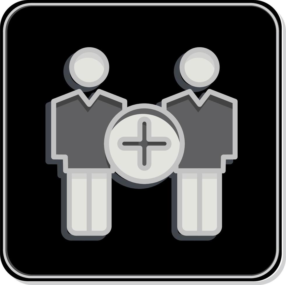 Icon Better Communication. related to Psychological symbol. Glossy Style. simple illustration. emotions, empathy, assistance vector