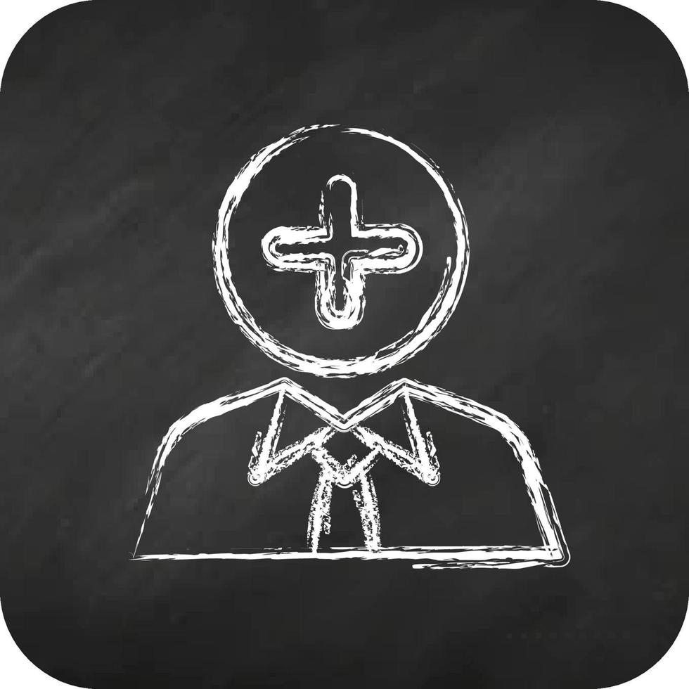 Icon Positive Thoughts. related to Psychological symbol. chalk style. simple illustration. emotions, empathy, assistance vector