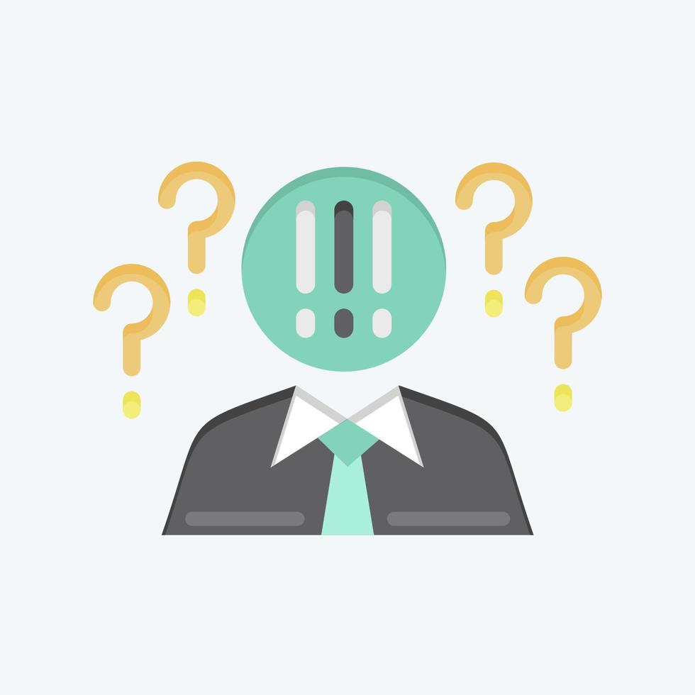 Icon Critical Thinking. related to Psychological symbol. flat style. simple illustration. emotions, empathy, assistance vector