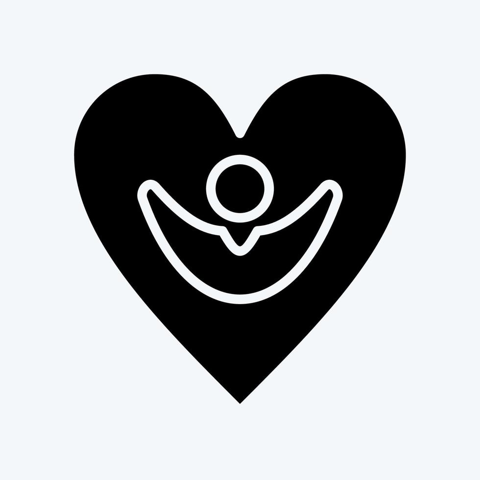 Icon Happiness. related to Psychological symbol. glyph style. simple illustration. emotions, empathy, assistance vector