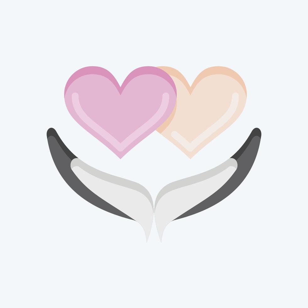 Icon Forgiveness. related to Psychological symbol. flat style. simple illustration. emotions, empathy, assistance vector