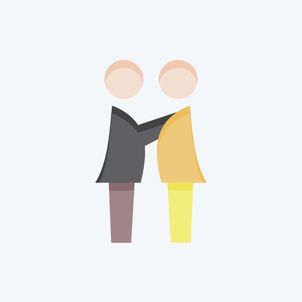 Icon Feeling Compassion. related to Psychological symbol. flat style. simple illustration. emotions, empathy, assistance vector