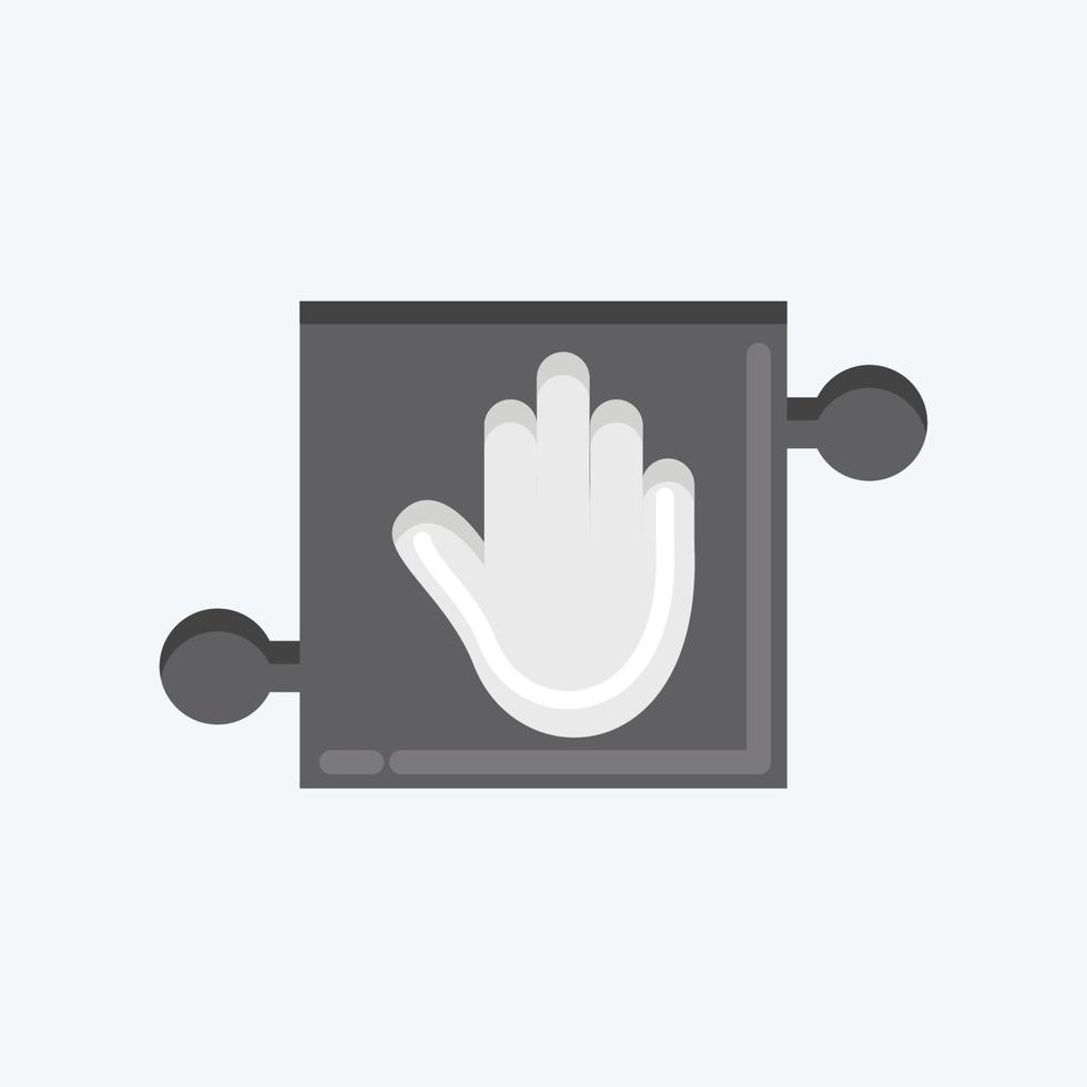 Icon Helping Hand. related to Psychological symbol. flat style. simple illustration. emotions, empathy, assistance vector