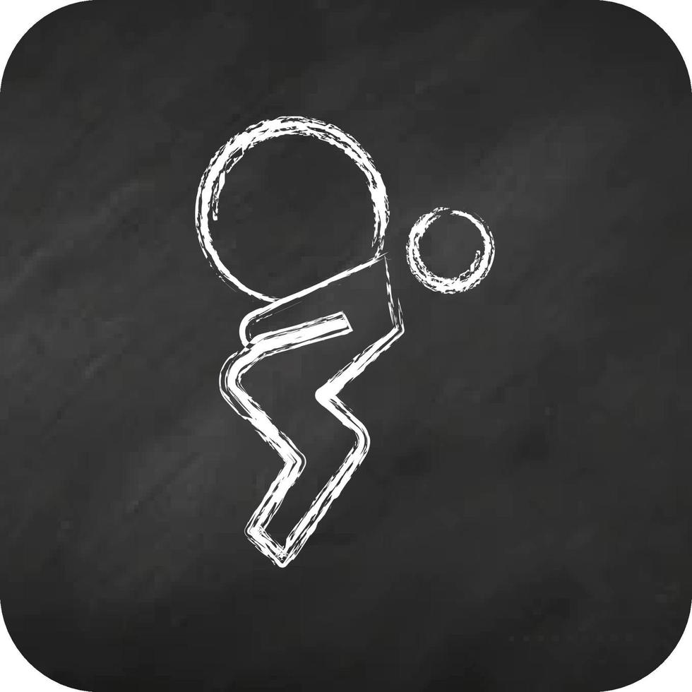 Icon Life Problems. related to Psychological symbol. chalk style. simple illustration. emotions, empathy, assistance vector