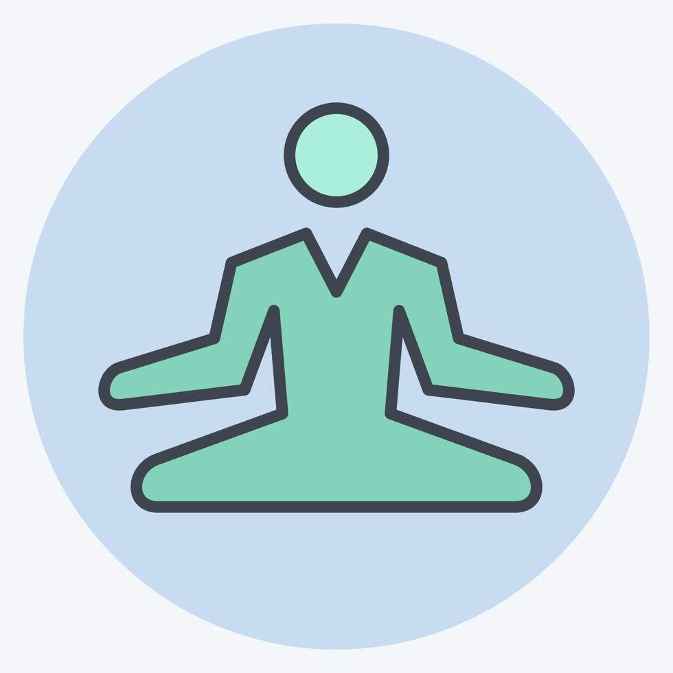 Icon Stress Relief. related to Psychological symbol. color mate style. simple illustration. emotions, empathy, assistance vector