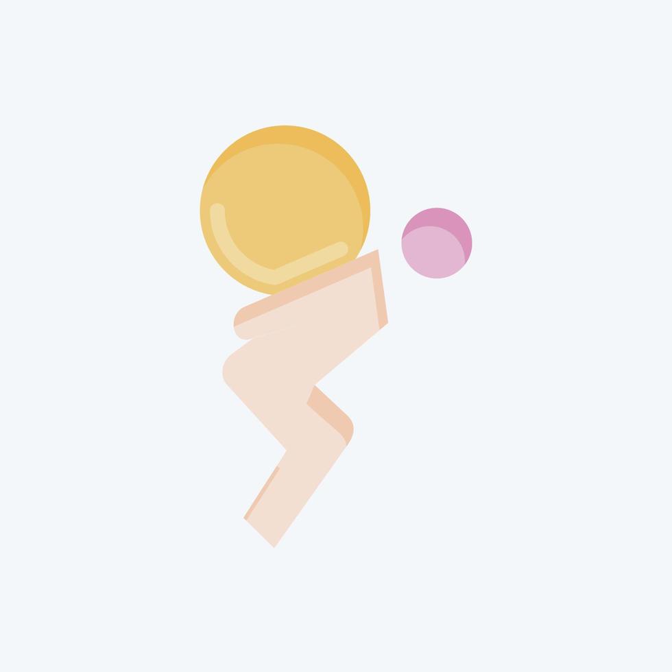 Icon Life Problems. related to Psychological symbol. flat style. simple illustration. emotions, empathy, assistance vector