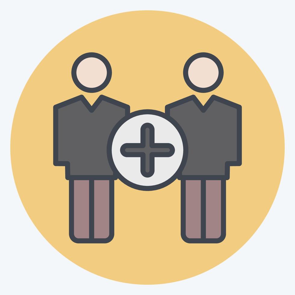 Icon Better Communication. related to Psychological symbol. color mate style. simple illustration. emotions, empathy, assistance vector