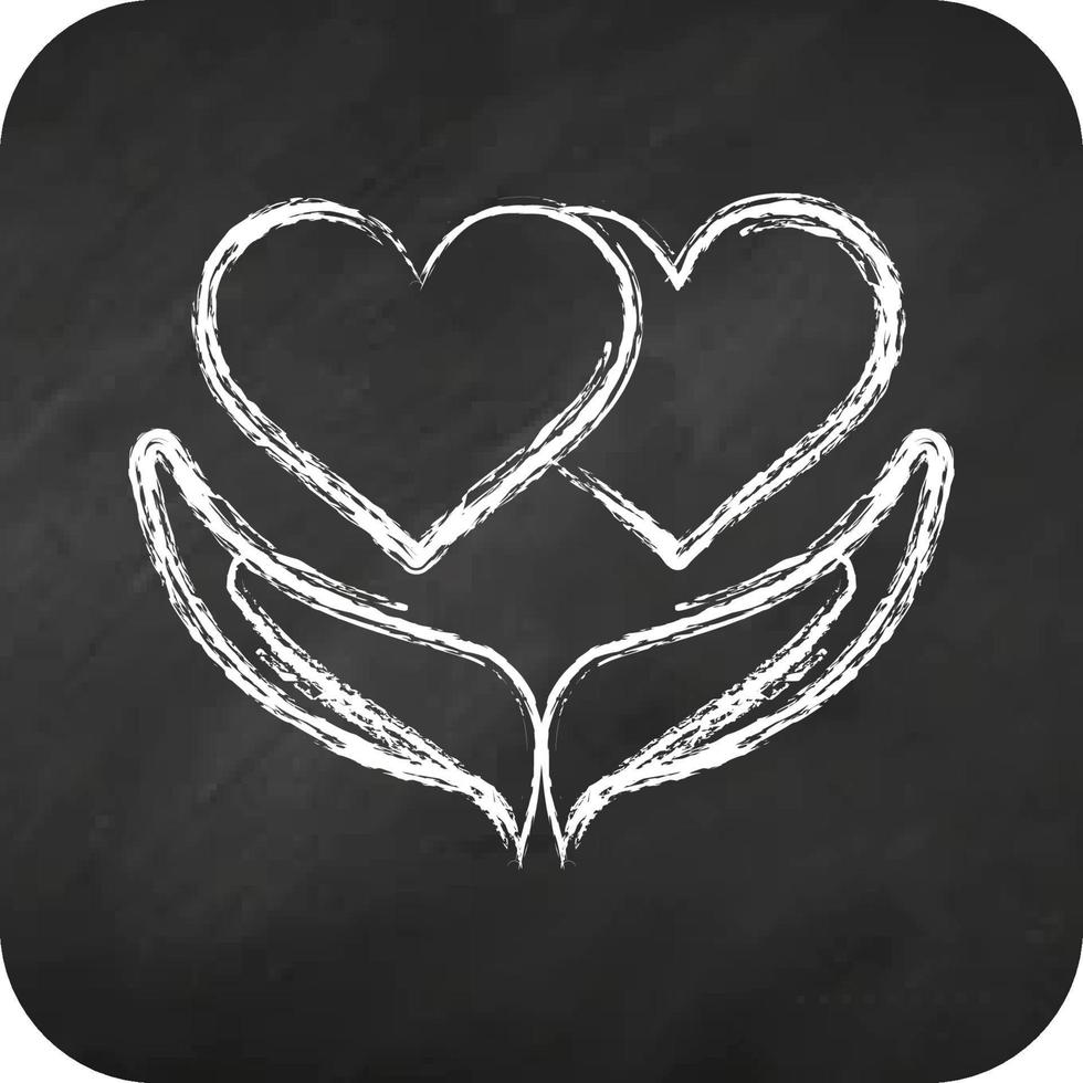 Icon Forgiveness. related to Psychological symbol. chalk style. simple illustration. emotions, empathy, assistance vector