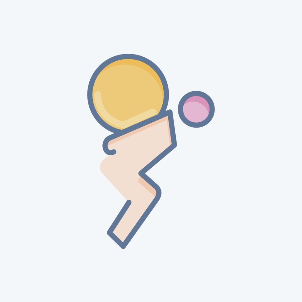 Icon Life Problems. related to Psychological symbol. doodle style. simple illustration. emotions, empathy, assistance vector