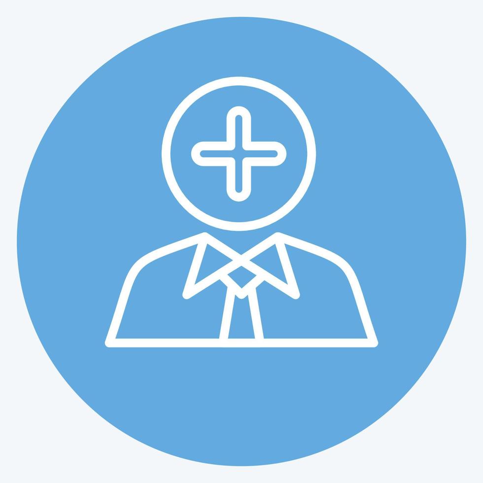 Icon Positive Thoughts. related to Psychological symbol. blue eyes style. simple illustration. emotions, empathy, assistance vector