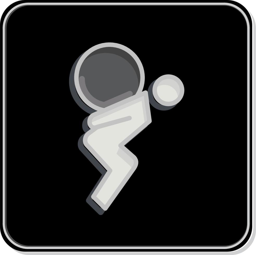 Icon Life Problems. related to Psychological symbol. Glossy Style. simple illustration. emotions, empathy, assistance vector
