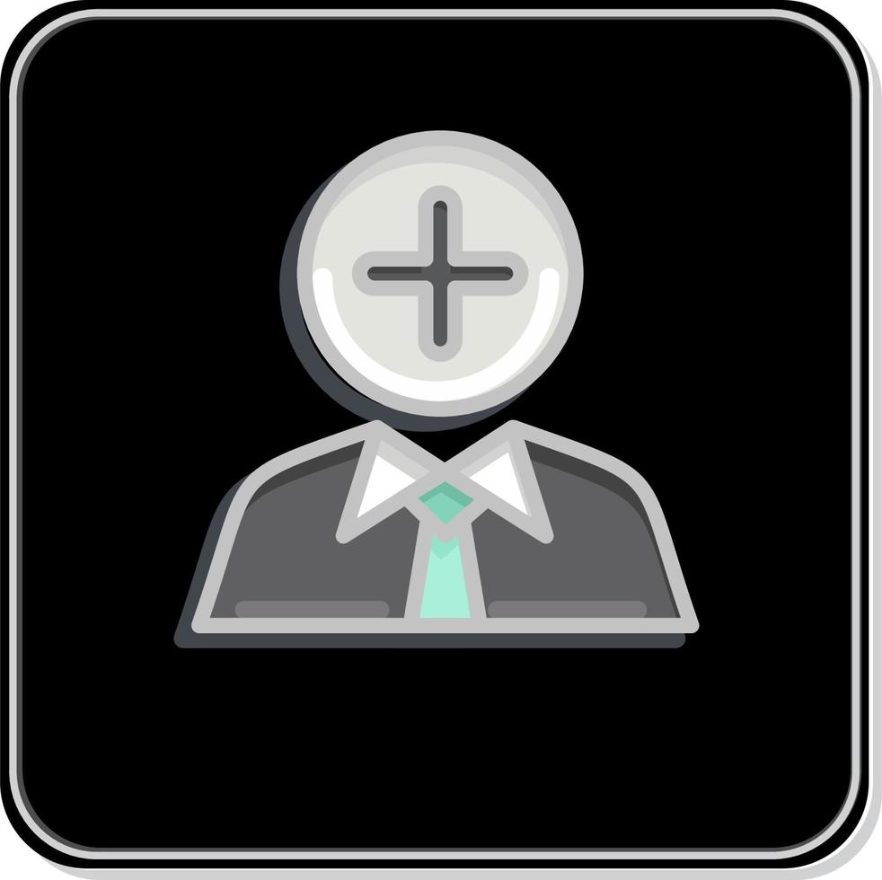Icon Positive Thoughts. related to Psychological symbol. Glossy Style. simple illustration. emotions, empathy, assistance vector