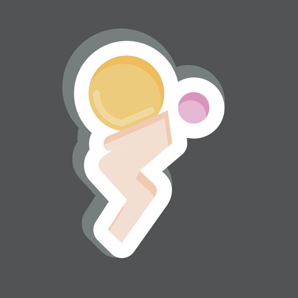 Sticker Life Problems. related to Psychological symbol. simple illustration. emotions, empathy, assistance vector