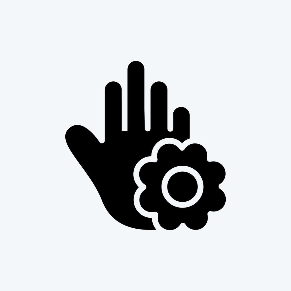 Icon Gratitude. related to Psychological symbol. glyph style. simple illustration. emotions, empathy, assistance vector