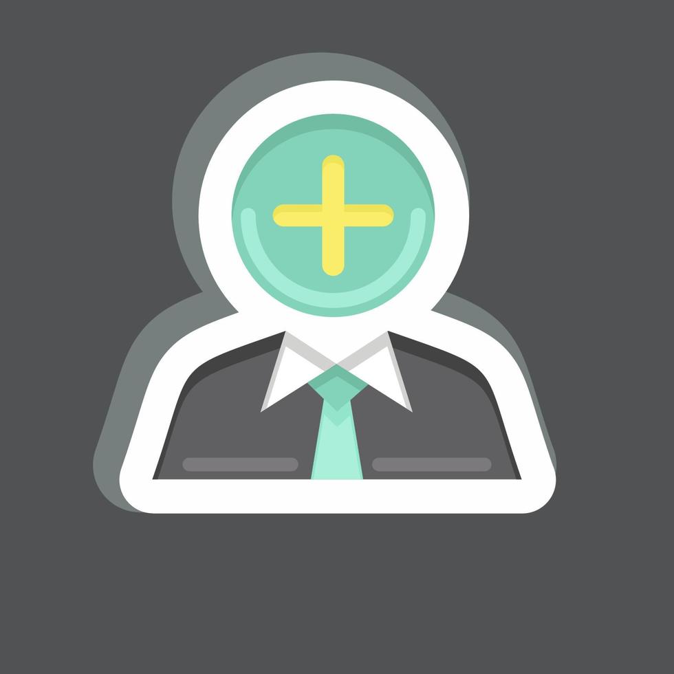 Sticker Positive Thoughts. related to Psychological symbol. simple illustration. emotions, empathy, assistance vector