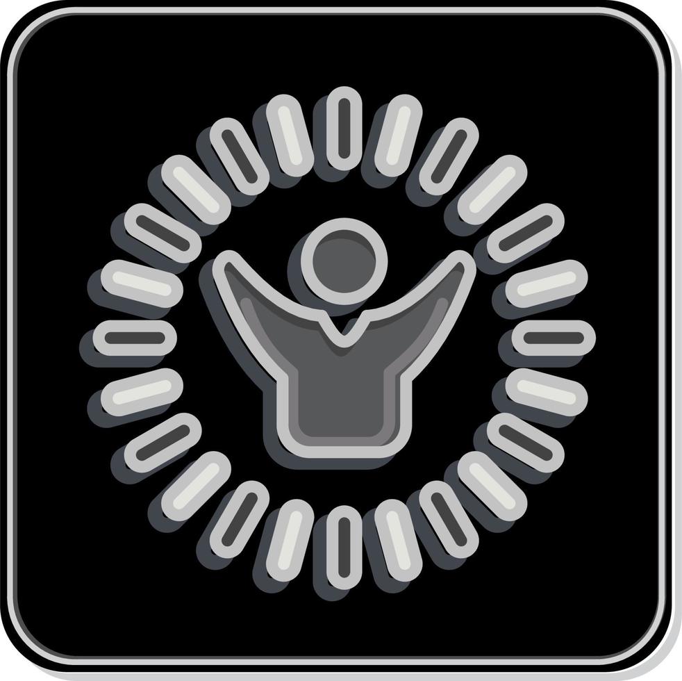 Icon Optimism and Happines. related to Psychological symbol. Glossy Style. simple illustration. emotions, empathy, assistance vector