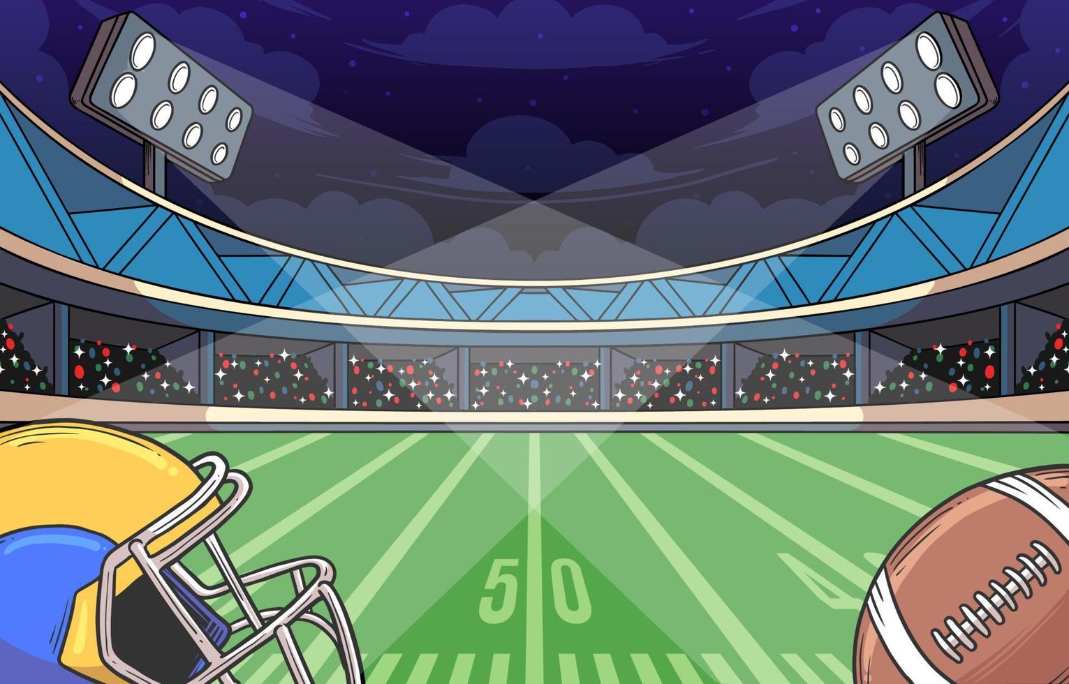 Amerian Football Stadium vector