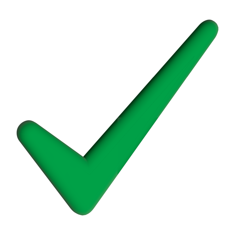 right, correct, checklist icon 3d png