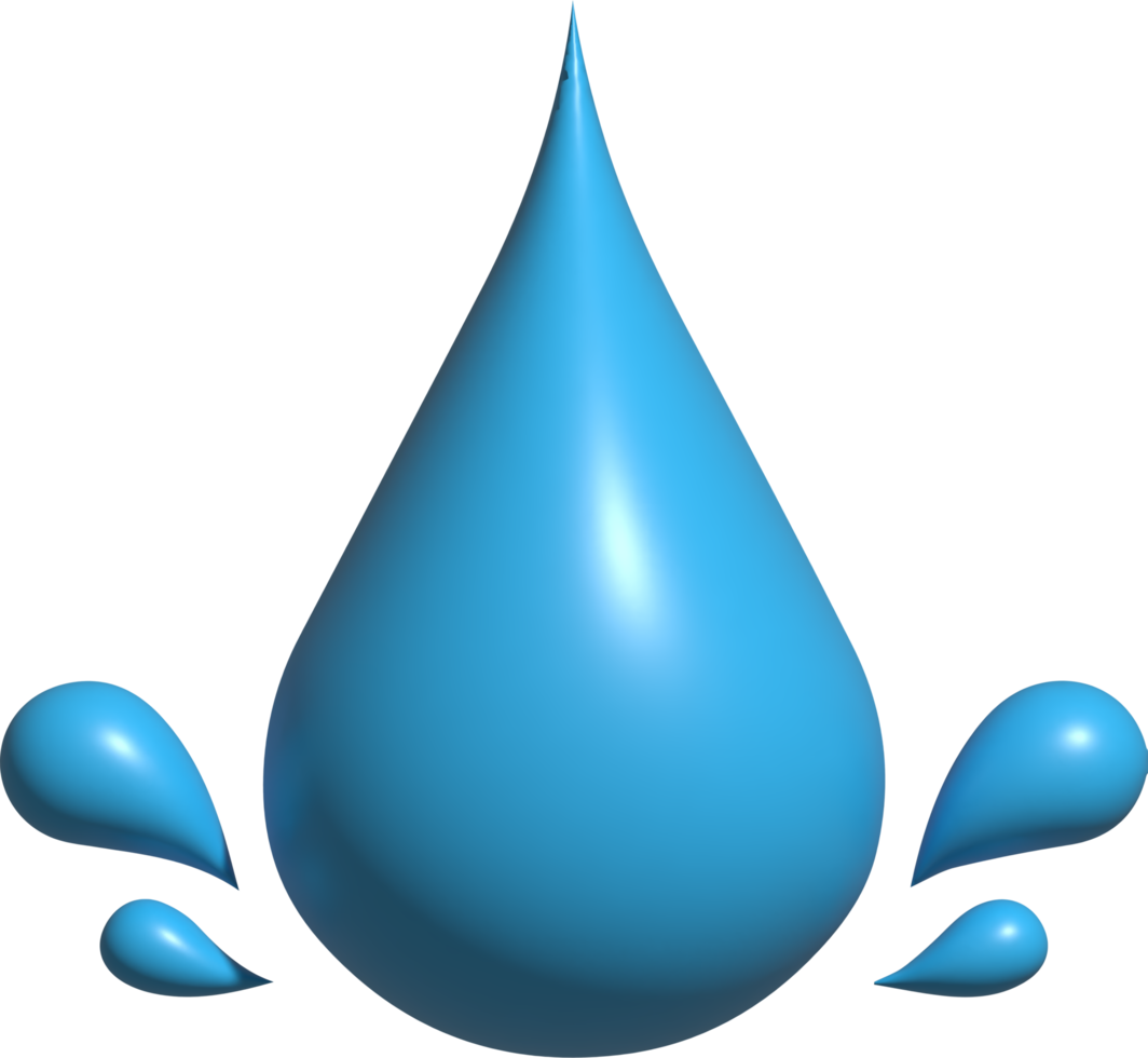 Wassertropfen-Symbol 3d png