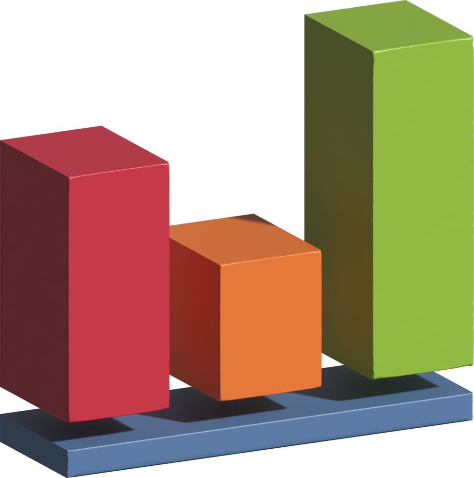 3d icon bar chart png