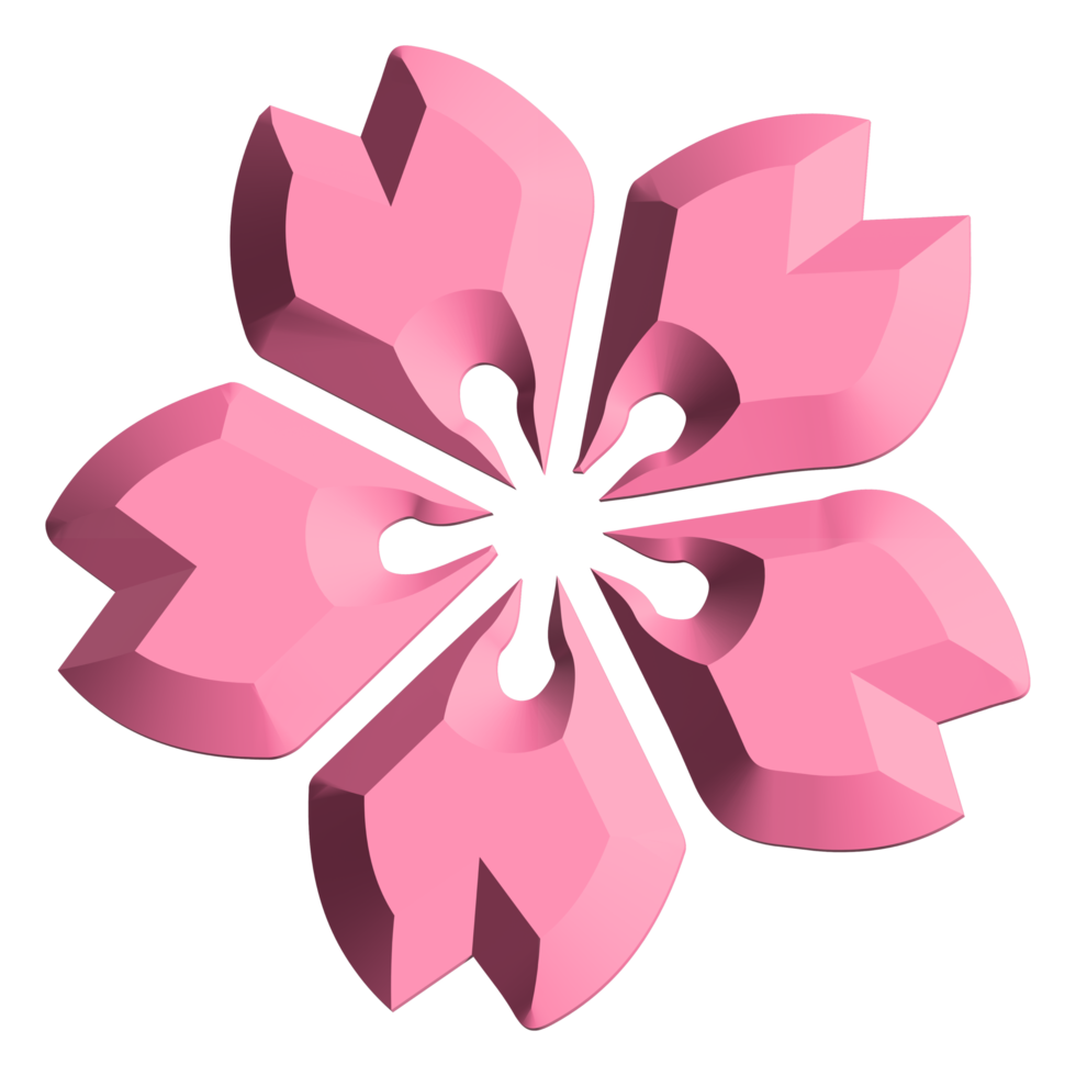 sakura flower icon 3d png