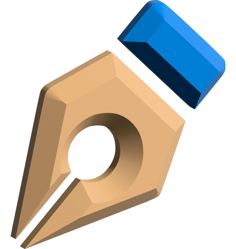 pluma de icono 3d png