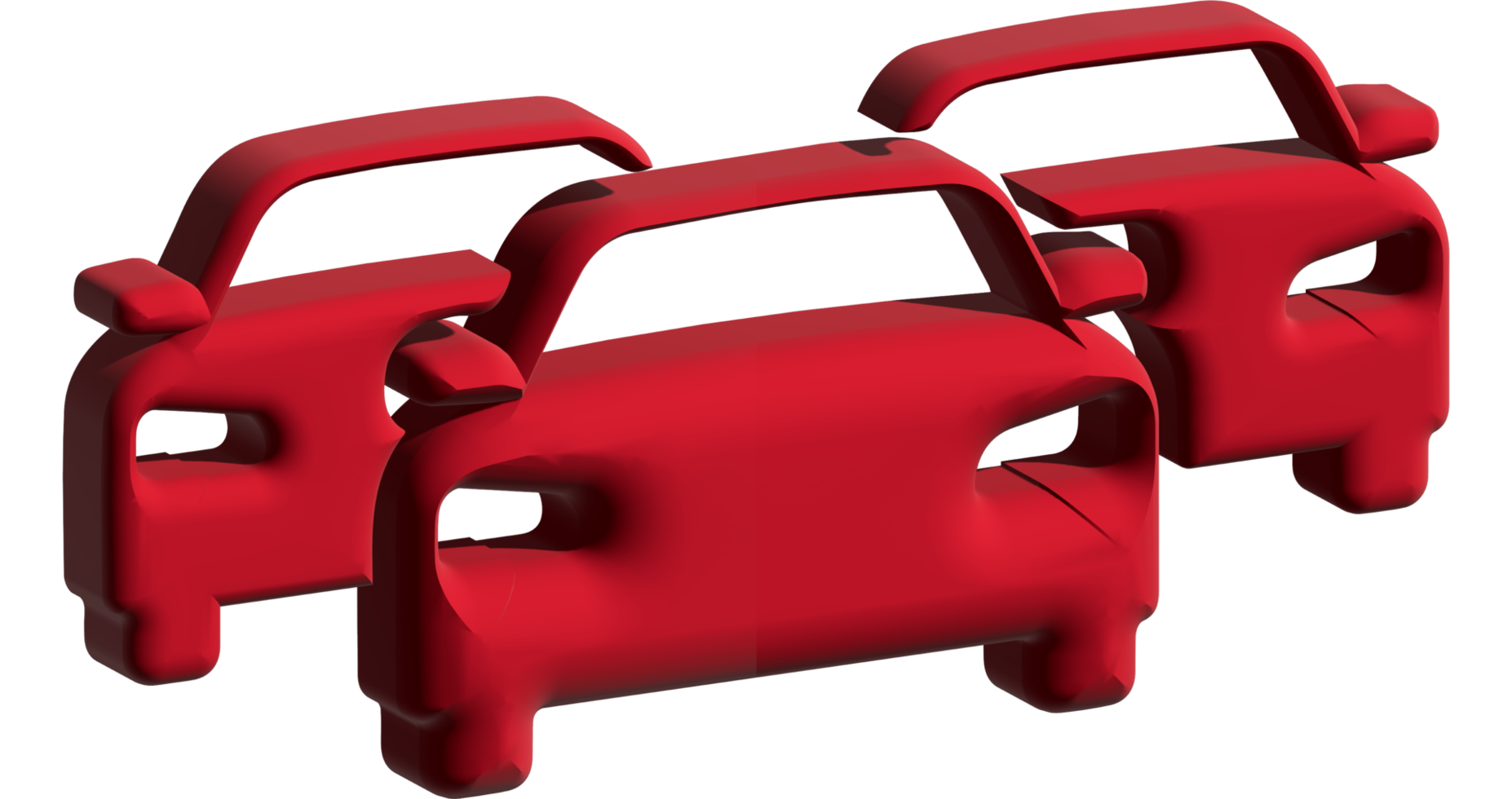 Ilustración de coche de icono de modelo 3d png