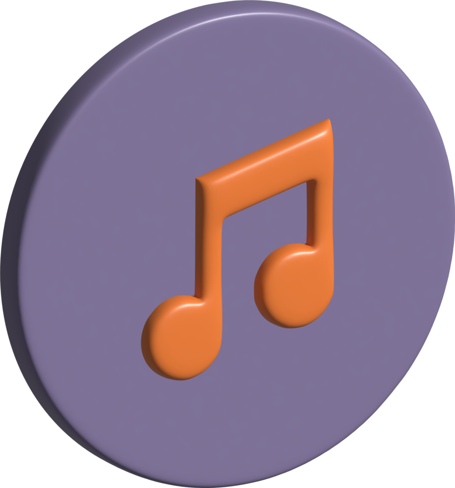 3d icon of music png