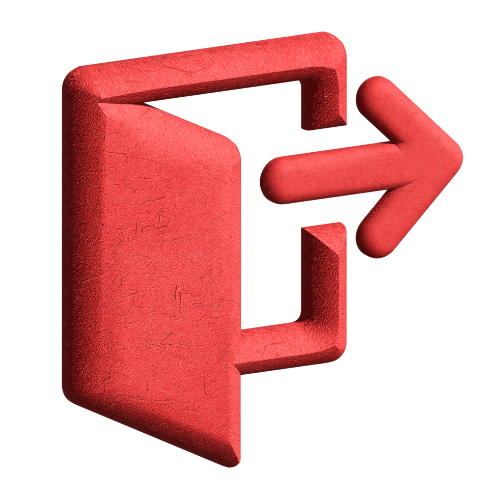 exit icon 3d png