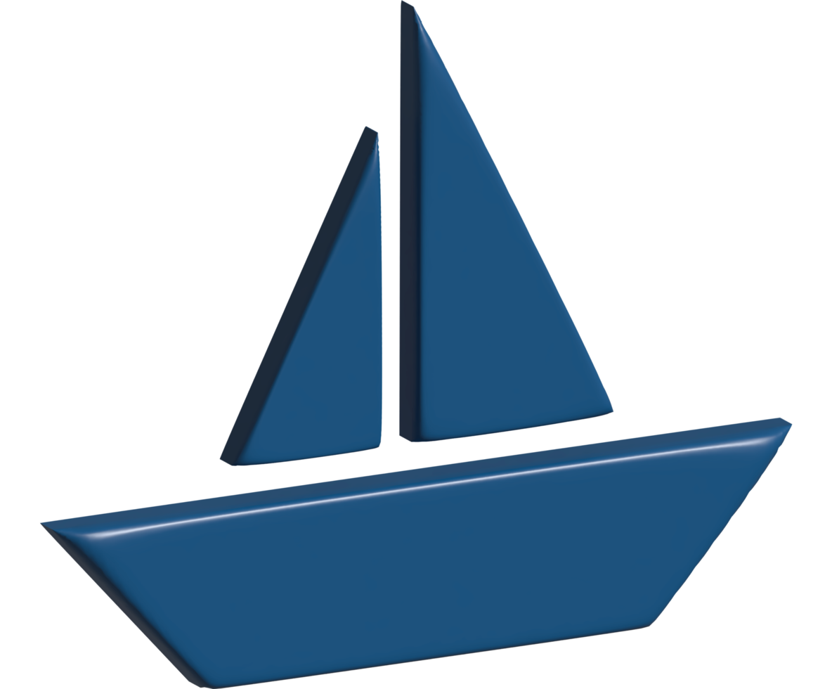 icône 3d du bateau png