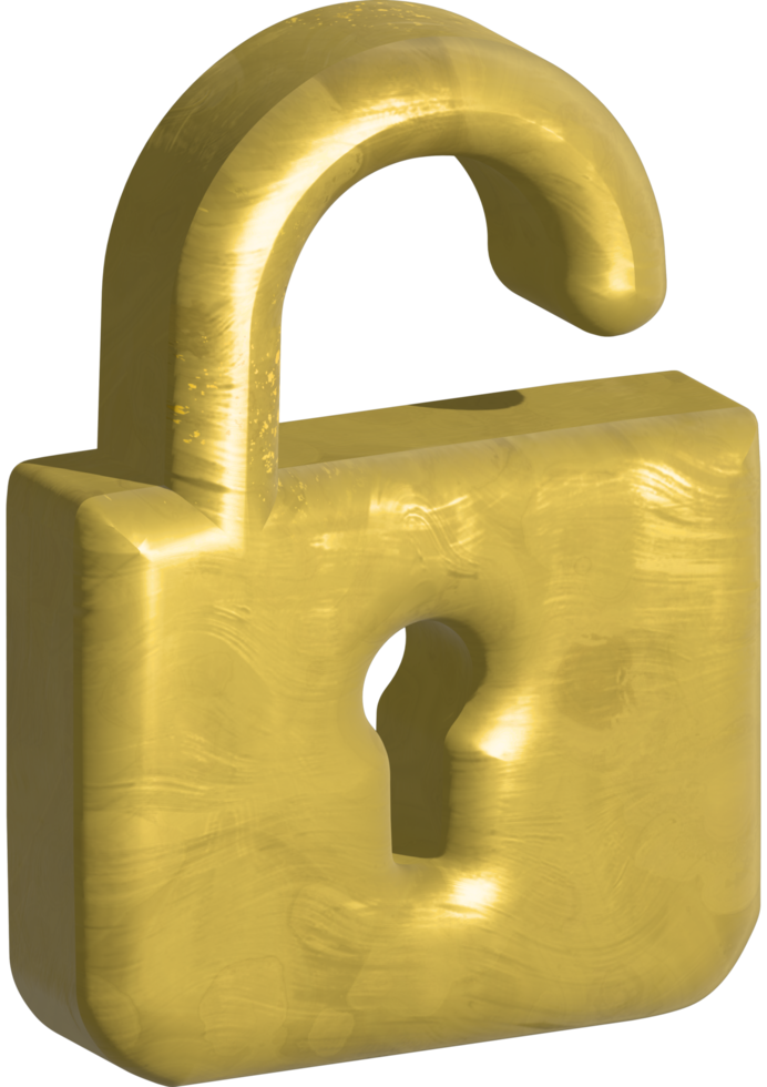 padlock icon 3d png