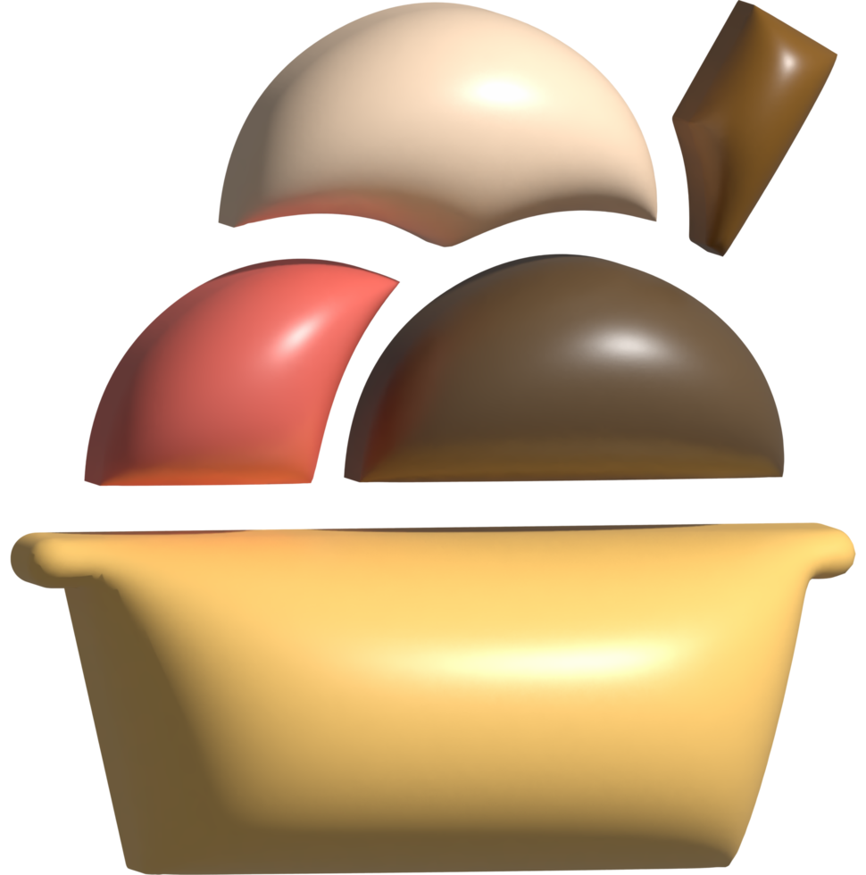 3d icon ice cream png