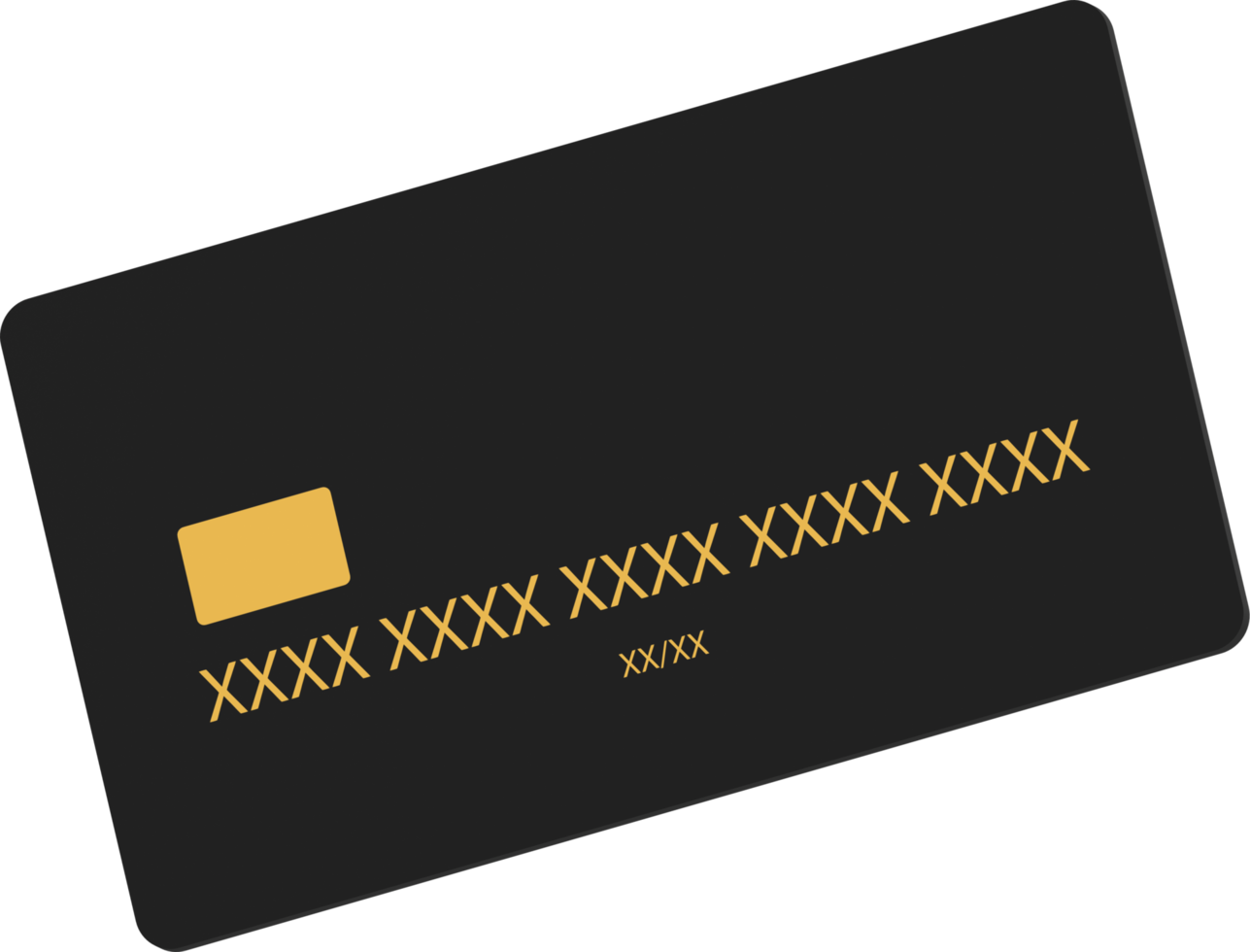 ilustración de tarjeta de crédito 3d png