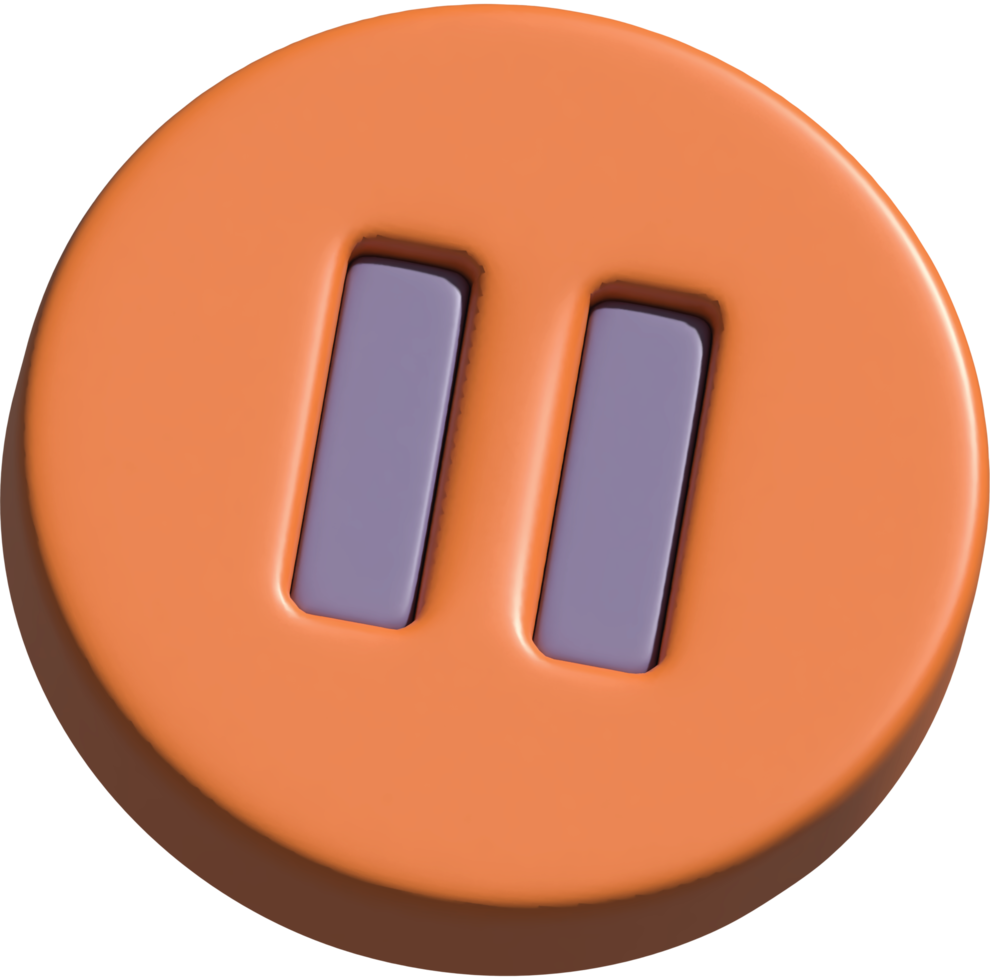 3d icon pause button png